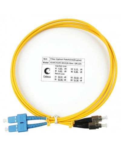 Шнур оптический duplex SC-FC 9/125 sm 1,5м LSZH Cabeus FOP(d)-9-SC-FC-1,5m в Муроме Патч-корды оптические Pintop.ru