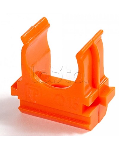 Крепёж-клипса для труб АБС-пластик оранжевая д25 в малой упаковке (10шт/500шт уп/кор) Промрукав (PR13.0068) в Муроме Держатели, клипсы, скобы Pintop.ru