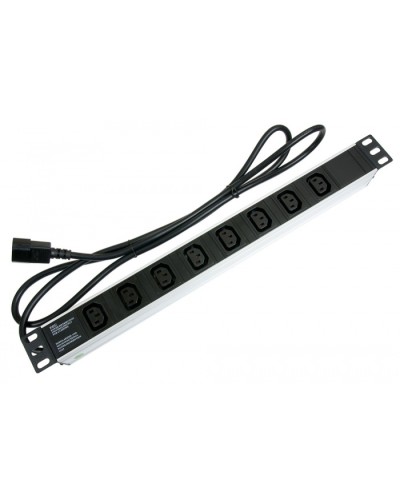 Блок на 8 розеток IEC 320 горизонтальный для 19 шкафов Cabeus (PDU-8I-2IEC) в Муроме Блоки розеток Pintop.ru