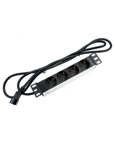 Блок евророзеток для 10 шкафов, горизонтальный, 4 розетки, 10 A Cabeus PDU-4P-2IEC в Муроме Блоки розеток Pintop.ru