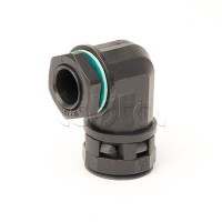 Монтажный комплект муфта 90 грд. труба-коробка DN 48 мм, М50х1,5, полиамид, цвет черный DKC PACN48M50N