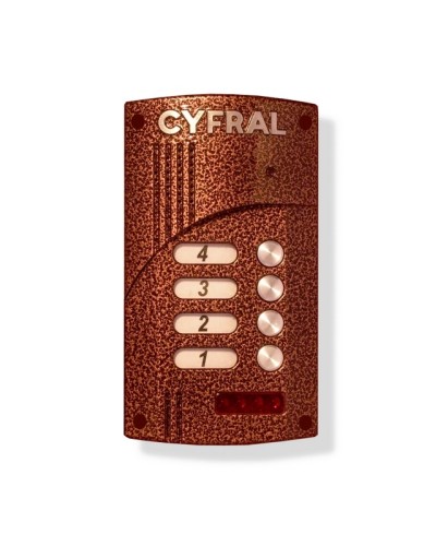 Блок вызова видеодомофона на 4 абонента со встроенным коммутатором Цифрал M-4.1M/VC в Муроме Блоки вызова многоабонентные Pintop.ru