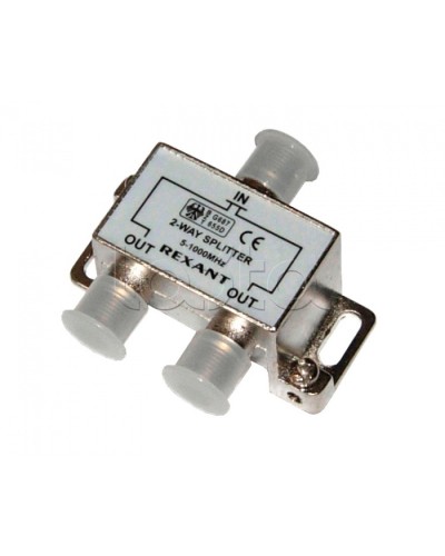 Делитель телевизионный ТВх2 под F разъём 5-1000 МГц (10шт/уп) REXANT 05-6001 в Муроме Системы видеонаблюдения Pintop.ru