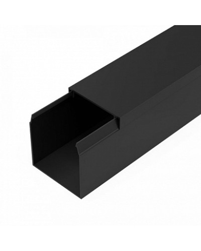 Кабель-канал черный 2-й замок в п/э 40х40 мм (24 м/уп) Промрукав (PR03.0216) в Муроме Огнестойкие кабельные линии Pintop.ru