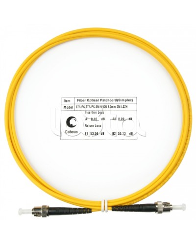 Шнур оптический simplex ST-ST 9/125 sm 2м LSZH Cabeus FOP(s)-9-ST-ST-2m в Муроме Патч-корды оптические Pintop.ru