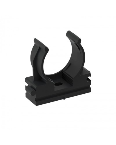 CFQ25 Держатель (клипса) для труб, для монтажного пистолета D25мм, цвет чёрный (50шт) Экопласт (41525BL) в Муроме Держатели, клипсы, скобы Pintop.ru