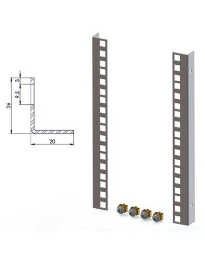 Направляющие для шкафов 9U TLK TLK-VNI-9U-2 в Муроме Полки для шкафов и стоек Pintop.ru