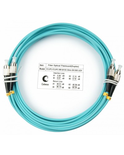 Шнур оптический duplex FC-FC 50/125 mm OM3 5м LSZH Cabeus FOP-50-FC-FC-5m в Муроме Патч-корды и пигтейлы Pintop.ru